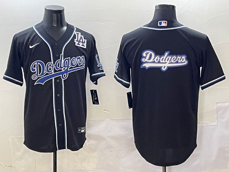 Men Los Angeles Dodgers Blank Black Three generations Nike 2025 MLB Jersey style 17->los angeles dodgers->MLB Jersey